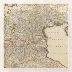 Karte von Venedig-Region, Italien Glasuntersetzer