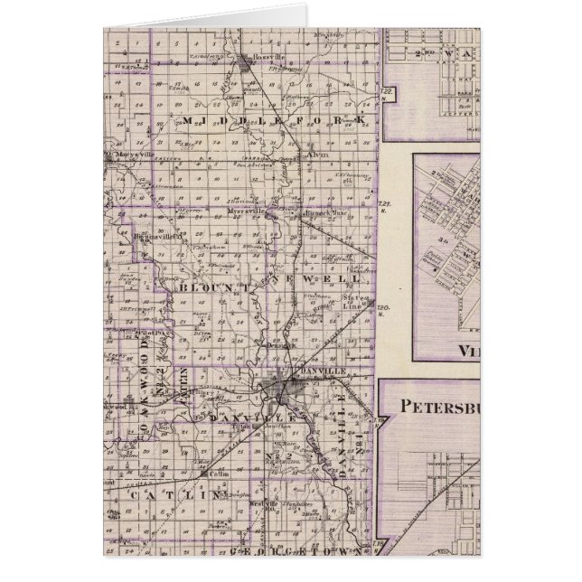 Karte von Vermilion Landkreis, Mason City (Vorne)