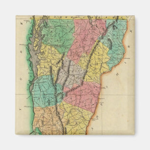 Karte von Vermont Magnet