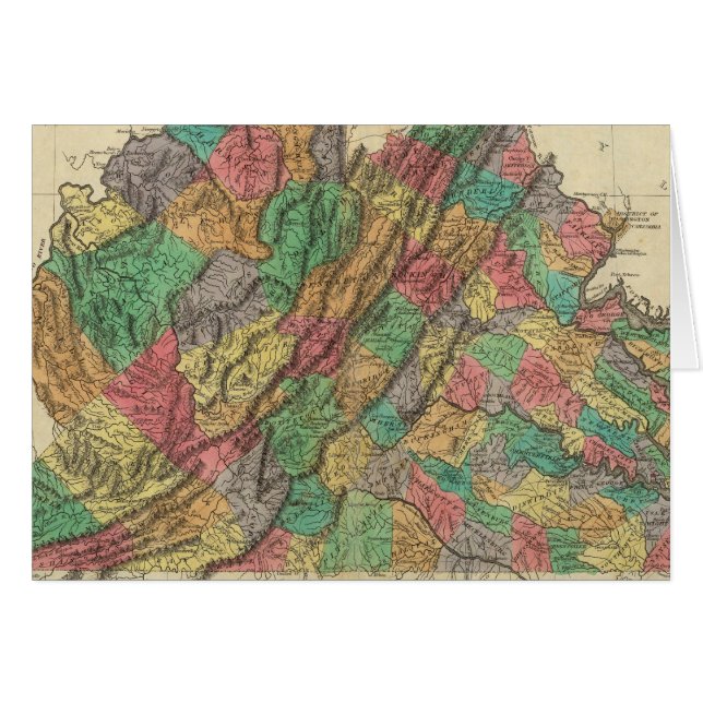 Karte von Virginia (Vorderseite (Horizontal))
