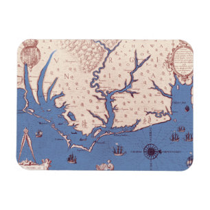 Karte von Virginia Magnet