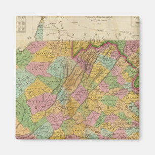 Karte von Virginia und Maryland Magnet