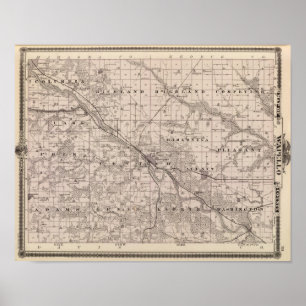 Karte von Wapello County, Staat von Iowa Poster