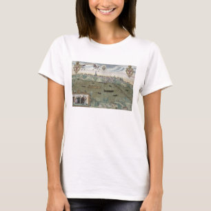Karte von Warschau, von "Civitates Orbis Terrarum" T-Shirt