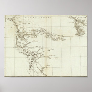 Karte von Westafrika Poster