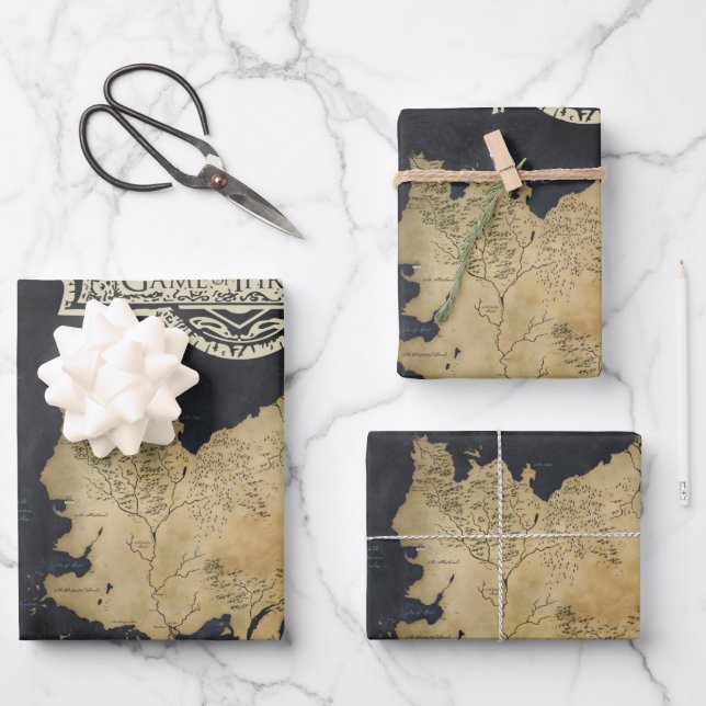 Karte von Westeros Geschenkpapier Set (Vorderseite)