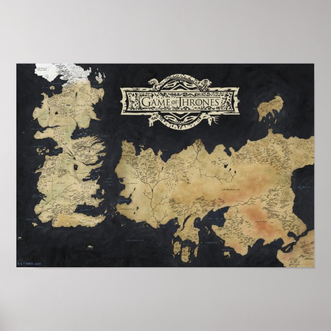 Karte von Westeros Poster (Vorne)