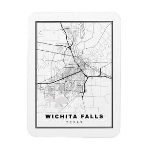 Karte von Wichita Falls Magnet