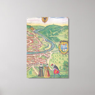 Karte von Wien Leinwanddruck