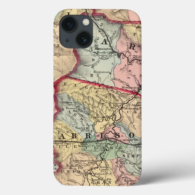 Karte von Winfield, West Virginia Case-Mate iPhone Hülle (Rückseite)