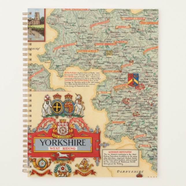 Karte von Yorkshire: West Riding Planer (Vorderseite)