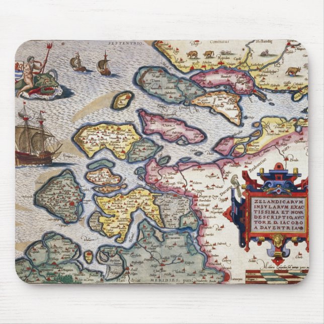 Karte von Zeeland, c.1560 Mousepad (Vorne)