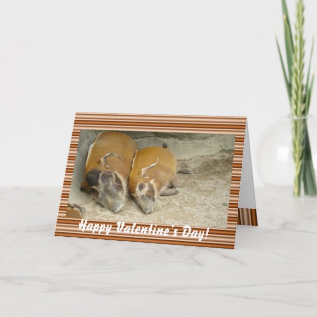 Karte warthog das day_ des Valentinsgrußes (Vorderseite)