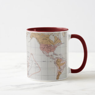 Karte, welche die Sprachen der Welt zeigt Tasse