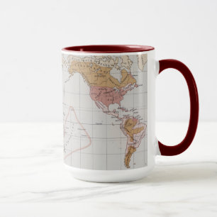 Karte, welche die Sprachen der Welt zeigt Tasse