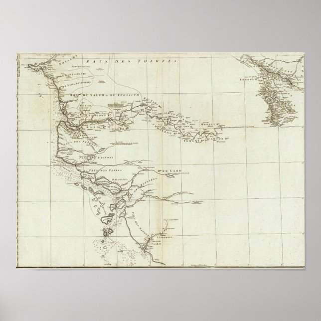 Karte Westafrikas Poster (Vorne)