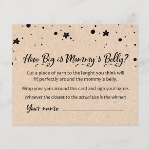 KARTE Wie groß ist Mommys Bauch? Baby Shower Game