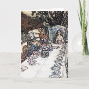 Karte: Wütendes Hutmacher-Tee-Party - Alice im Karte