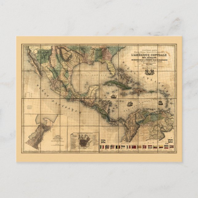 Karte Zentralamerika (1845) (Vorderseite)