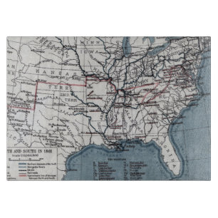 KARTE: ZIVILER KRIEG, 1861 SCHNEIDEBRETT