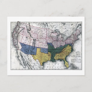 KARTE: ZIVILER Krieg, 1864 Postkarte