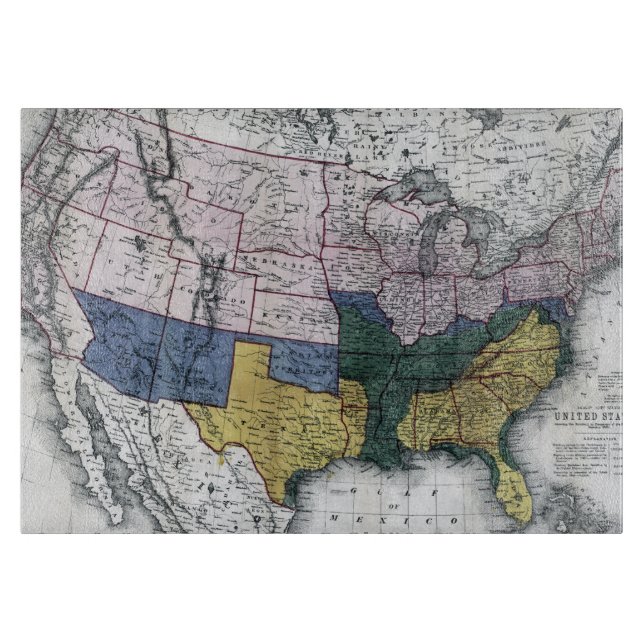 KARTE: ZIVILER KRIEG, 1864 SCHNEIDEBRETT (Vorderseite)