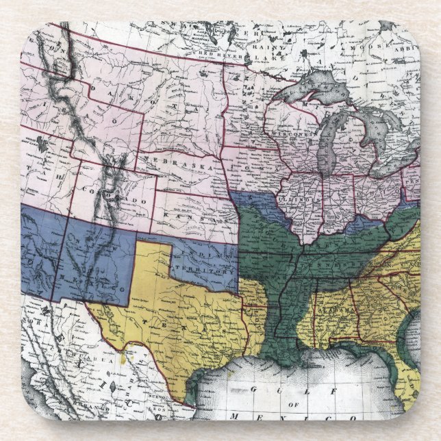 KARTE: ZIVILER KRIEG, 1864 UNTERSETZER (Vorderseite)