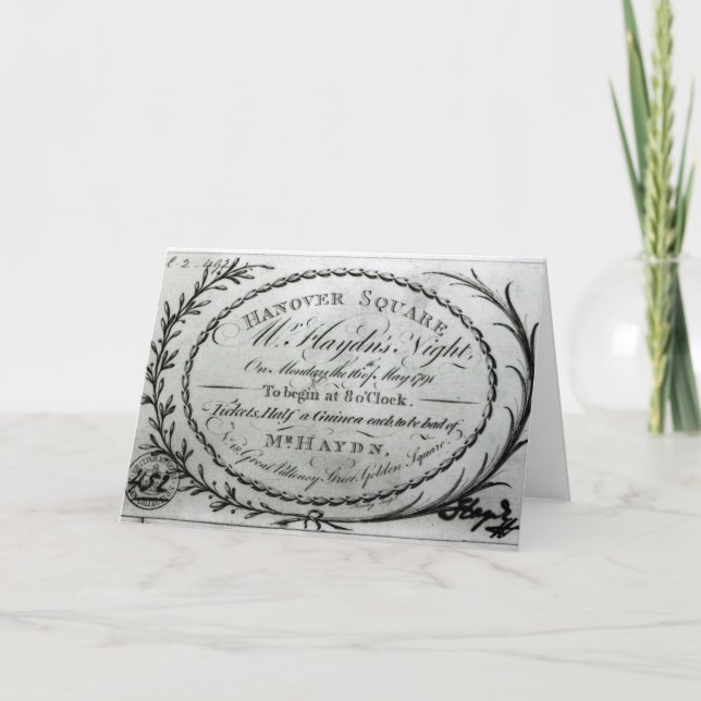 Karte zu "Herr Haydns Night" in Hannover (Vorderseite)