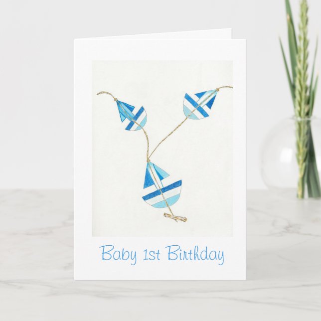 Karte zum 1. Geburtstag des Babys (Vorderseite)