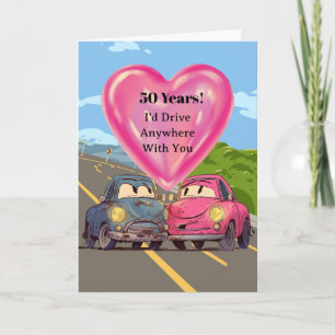 Karte zum 50. Hochzeitstag