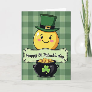 Karte zum St. Patrick's Day mit Karomuster