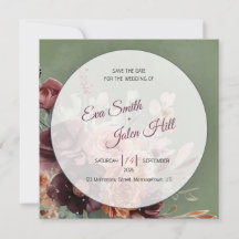 Karte zur Ankündigung des Hochzeitstermins mit her