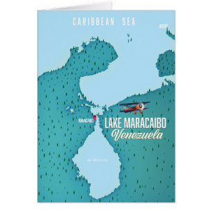 Karte zur Navigation am Maracaibo-See, Venezuela.