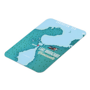 Karte zur Navigation des Maracaibo-Sees, Venezuela Magnet