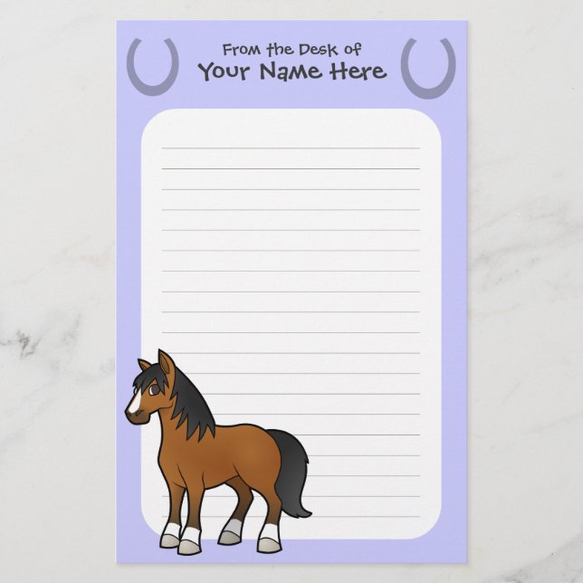 Kartei Pferd Briefpapier (Vorderseite)