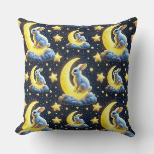 Karteikarte-Hase und Mond Kissen