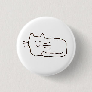 Karteikarte Katzen-Strichzeichnung Button