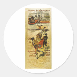 Kartel Toros Barcelona - Stierkampf Matador Runder Aufkleber