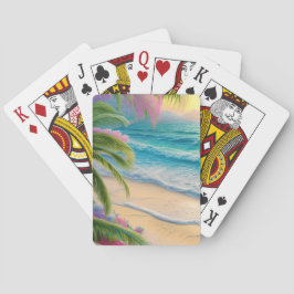 Karten an der Strandfront Spielkarten