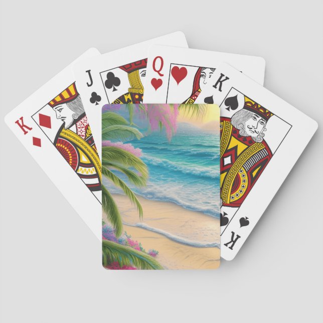 Karten an der Strandfront Spielkarten (Rückseite)