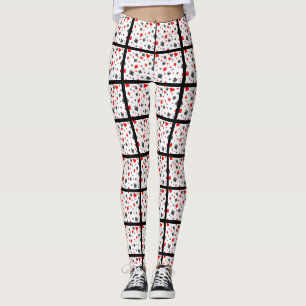 Karten-Anzugs-Schwarz-Leggings Leggings