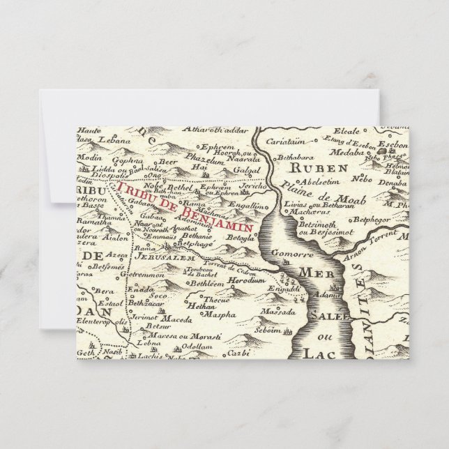 Karten-Benjamin-Bar Mitzvah Israels danken antikes Dankeskarte (Vorderseite)