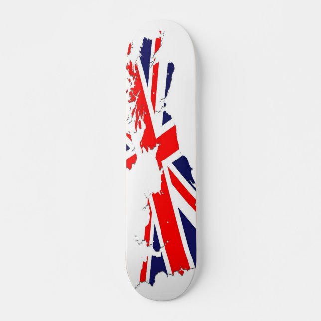 Karten-BRITISCHES Flaggen-Skate-Brett Skateboard (Vorne)