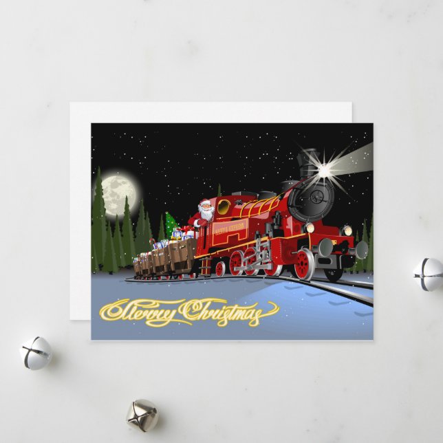 Karten Cartoon Snta Express Postkarte (Vorderseite/Rückseite Beispiel)