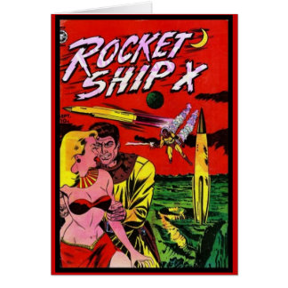 Karten Comic Buchcover Vintag