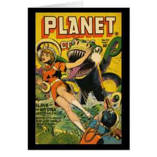 Karten Comic Buchcover Vintag