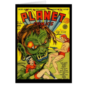 Karten Comic Buchcover Vintage