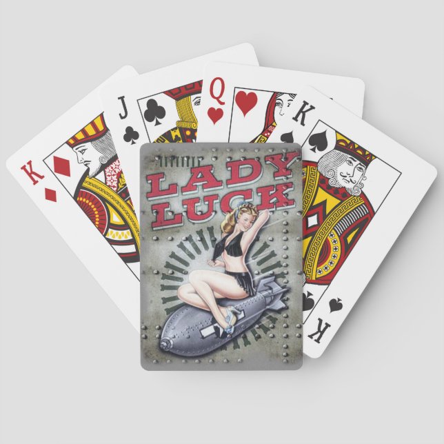 Karten Damenglücks WW2 Spielkarten (Rückseite)