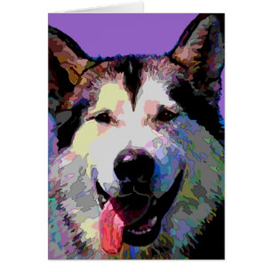 Karten der alaskischer Malamute-Blendungs-"Kiska"