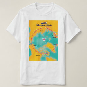 Karten der Arktisregion Nordpol T-Shirt